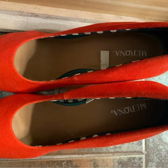 Merona Red Espadrille Wedges - Picture 3 of 4